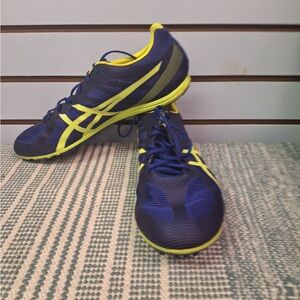 Asics Blue and Yellow Athletic Shoes